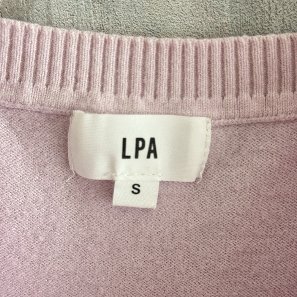 LPA Revolve Button Front Cami Women's Small Pink Tank Top Soft Blush Knit Y2K - Picture 3 of 9
